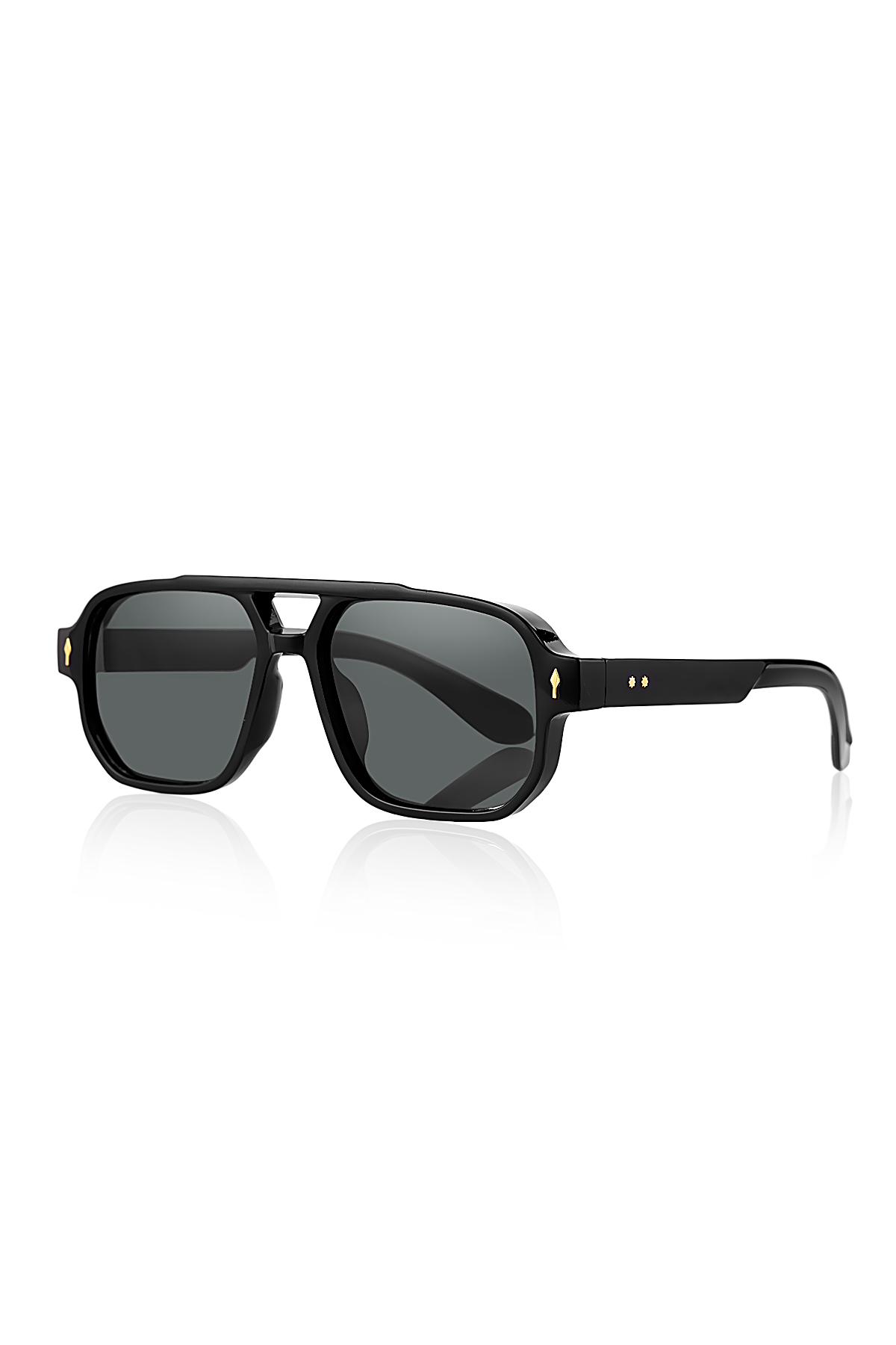 Uv400 Korumalı New Pilot Stil Unisex Güneş Gözlüğü Siyah Model 1086