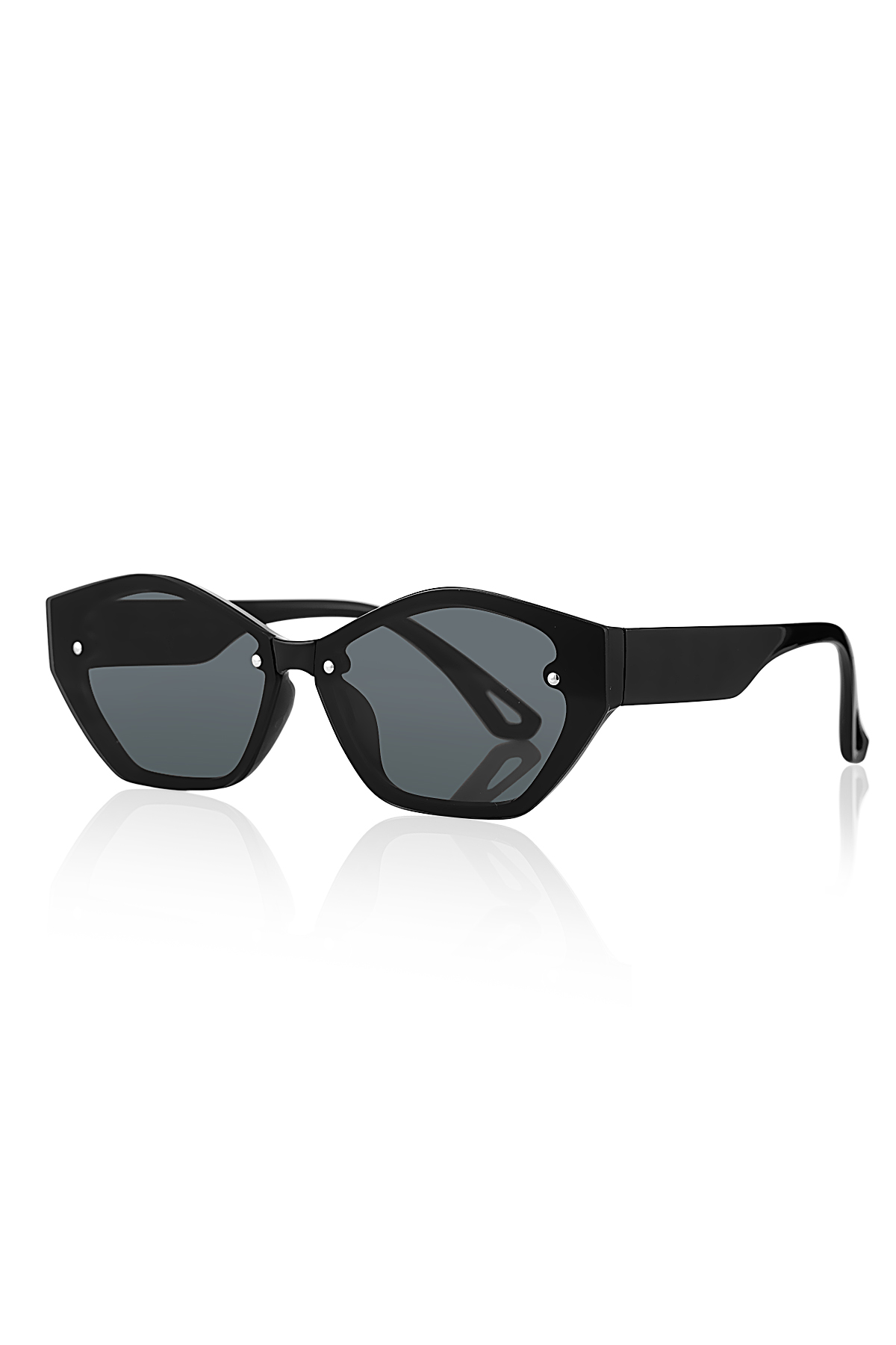 Uv400 Korumalı Unisex Güneş Gözlüğü Siyah Parlak Model: 1065