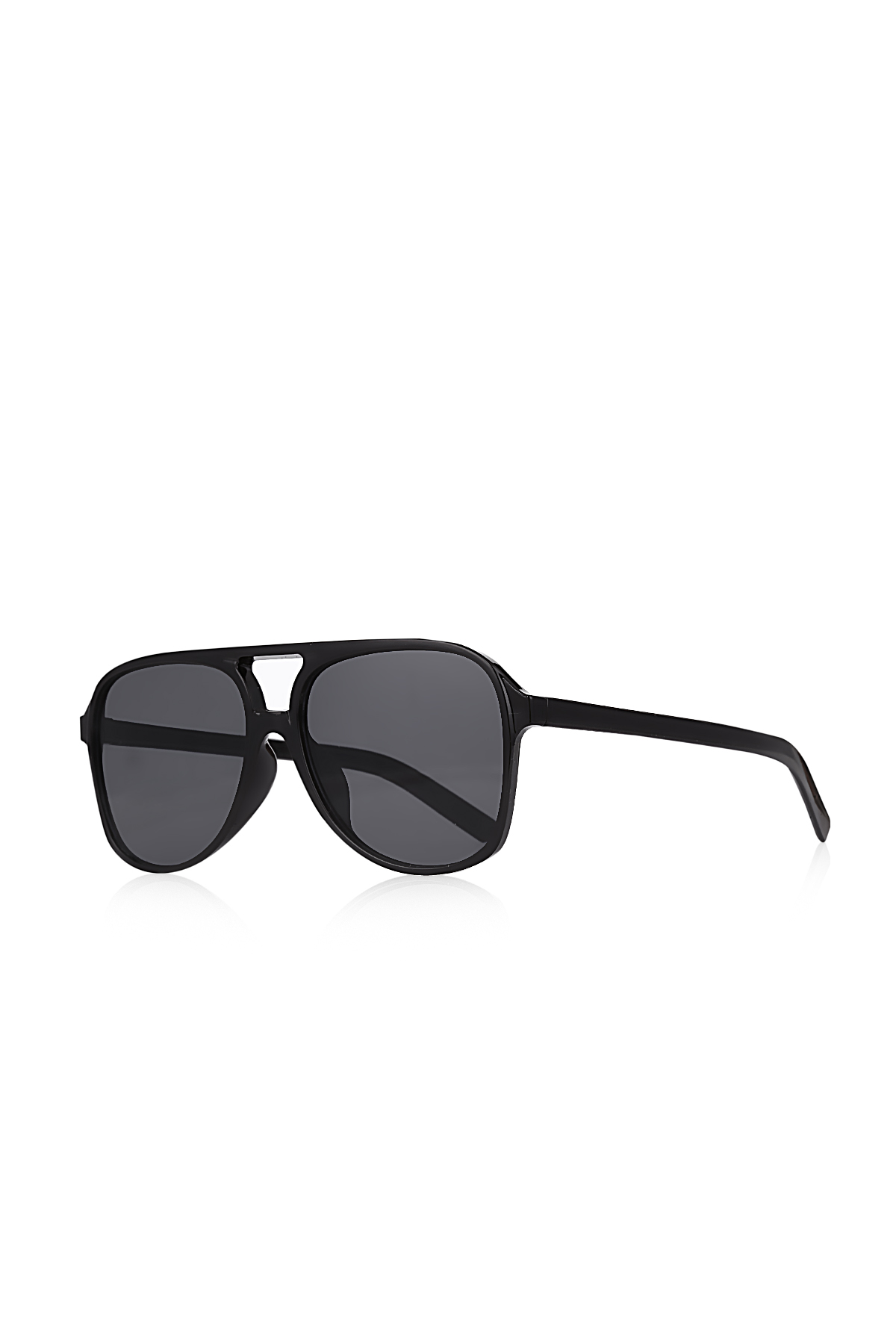 Retro Moda Unisex Güneş Gözlüğü Siyah Parlak 1041