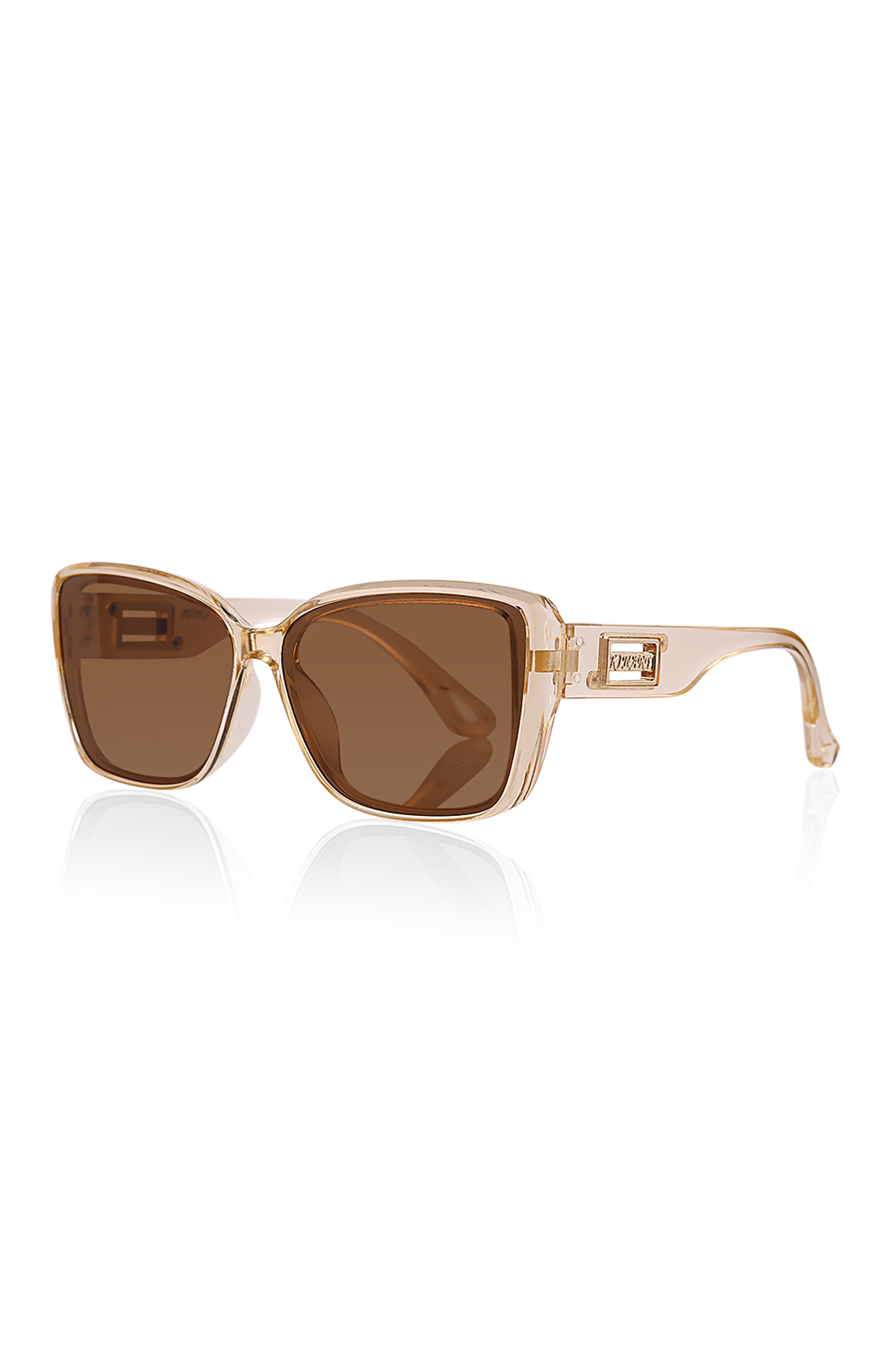 Uv400 Koruyucu Unisex Güneş Gözlüğü Vizon 1067