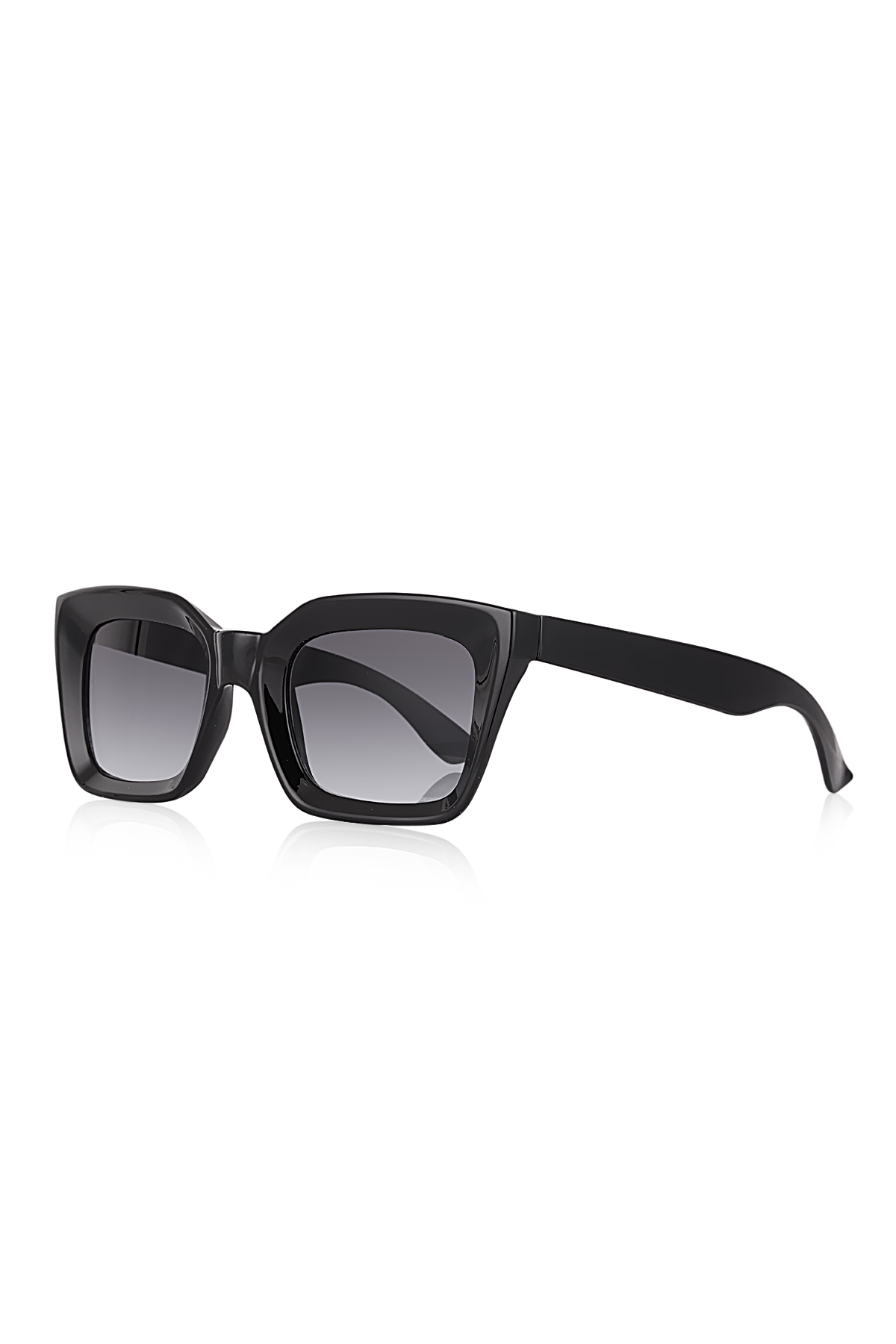Uv400 Unisex Güneş Gözlüğü Siyah Parlak 1025