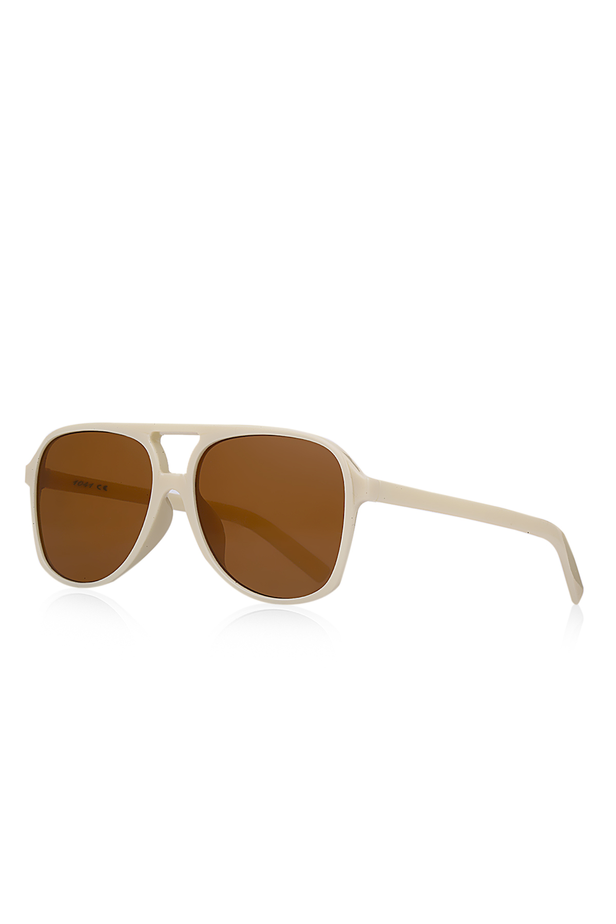 Retro Moda Unisex Güneş Gözlüğü Krem 1041