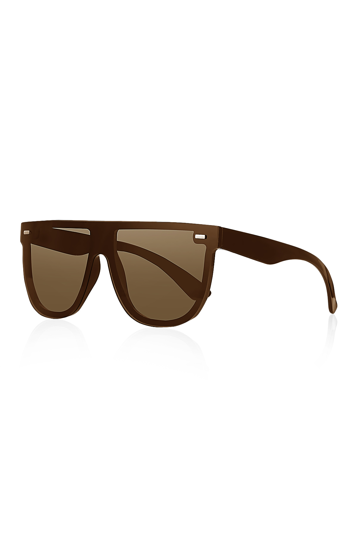 Uv400 Göz Koruyucu Trend Unisex Güneş Gözlüğü Kahve Model 1020